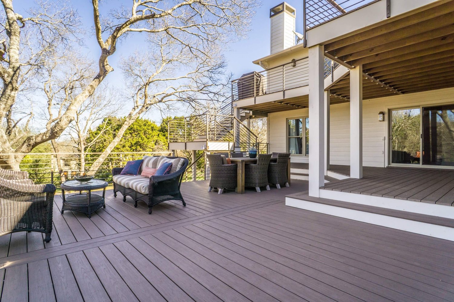 Wood deck patio cover in Austin !